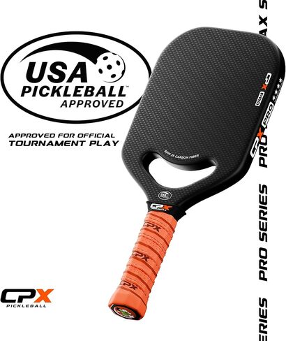 Carbon Pickle Pro Series 3K Carbon Fiber Pickleball Paddle Racket - Professional Grade, Matte Finish, 19mm Honeycomb Core, Tennis Style Grip - Durable Black Paddle Designed in Chicago, USA in Saudi Arabia