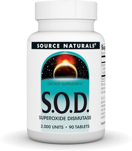 Source Naturals S-O-D، سوبر أكسيد ديسموتاز - مكمل غذائي - 90 قرصًا in Saudi Arabia