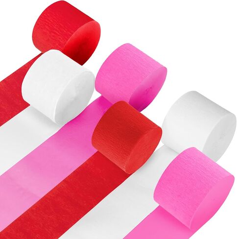 شرائط ورق كريب للحفلات - 12 لفة من ورق الكريب بطول 984 قدم للهالوين وعيد الشكر وعيد الحب وعيد الحب وعيد القديس باتريك الرابع من يوليو وعيد الاستقلال الوطني وحفلات الزفاف وحفلات استقبال المولود الجديد in Kuwait