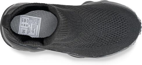 Kids Sock Sneakers, Black Knit Slip-On Toddler/Little Kid Athletic Shoes with Chunky Sole, Breathable Lightweight Casual Running Shoes for Boys Girls（ 6.5 Big Kid） in Saudi Arabia