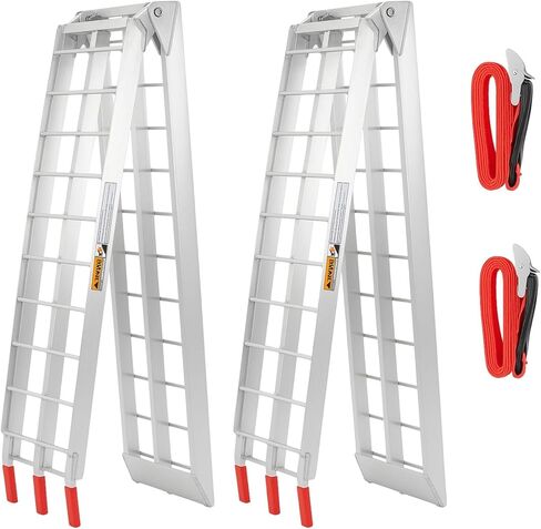 Aluminum Motorcycle Ramp, 440 lbs Capacity, 84.56" x 7.16" Folding Dirt Bike Loading Ramp with Dual Carry Handles & Rubber Pad, Portable Bike & E-Bike Ramp for Pickup Trucks, Trailers & Sheds in Saudi Arabia