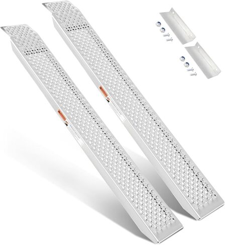 Aluminum Motorcycle Ramp, 440 lbs Capacity, 84.56" x 7.16" Folding Dirt Bike Loading Ramp with Dual Carry Handles & Rubber Pad, Portable Bike & E-Bike Ramp for Pickup Trucks, Trailers & Sheds in Saudi Arabia