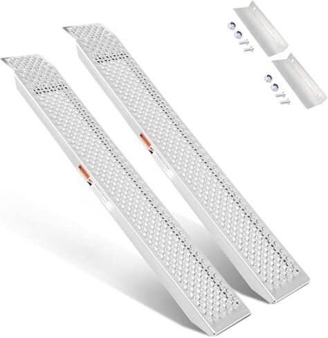 Aluminum Motorcycle Ramp, 440 lbs Capacity, 84.56" x 7.16" Folding Dirt Bike Loading Ramp with Dual Carry Handles & Rubber Pad, Portable Bike & E-Bike Ramp for Pickup Trucks, Trailers & Sheds in Saudi Arabia