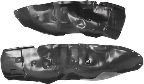 ECOTRIC Front Fender Liner Panel W/Clips Compatible with 2007-2013 Chevrolet Silverado 1500, Inner Wheel Liner Splash Shields Guard Plastic(PE) Black in Saudi Arabia