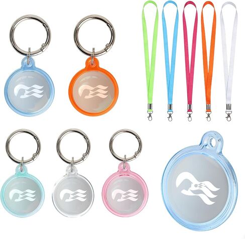 Princess Cruise Medallion Holder for Kids and Adults,Set of 5,Neck Lanyard Set for Princess Cruise Medallion Include 5 Waterproof Medallion Holders & 5 Nylon Neck Strap,Fits Princess Cruise Medallion in Kuwait