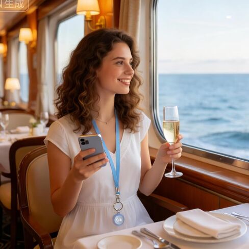 Princess Cruise Medallion Holder for Kids and Adults,Set of 5,Neck Lanyard Set for Princess Cruise Medallion Include 5 Waterproof Medallion Holders & 5 Nylon Neck Strap,Fits Princess Cruise Medallion in Kuwait