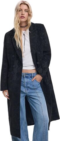Desigual Women's Coat_patch_black in Saudi Arabia