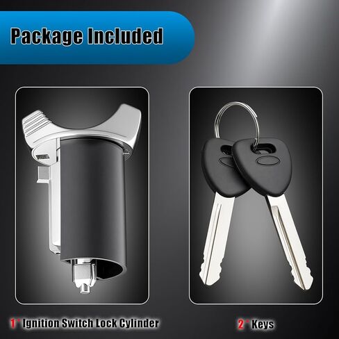 اسطوانات قفل الباب ومفتاح الإشعال مع مفاتيح تناسب Ford 90-96، لـ F150 F250 F350 F53 F59 Aerostar Crown Victoria، لـ Lincoln 93-98، لـ Mercury 90-95 Sable، استبدل OE 924730 US-176LT in Saudi Arabia