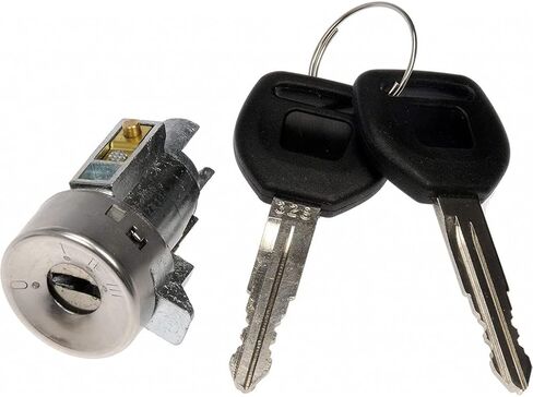 KarParts360 for Honda Civic 1996 97 98 99 2000 Ignition Lock Cylinder | Silver Housing | Metal | with Keys | 2 Pieces Key | Replacement for 35100-S01-A11, 35100-SR3-A03 in Saudi Arabia