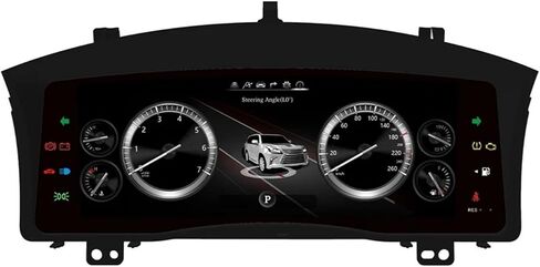 لوحة القيادة الرقمية Prelingcar مقاس 12.3 بوصة متوافقة مع لكزس LX570 2007-2015 سنة لوحة ال سي دي للسيارة عداد السرعة قمرة القيادة الافتراضية in Kuwait