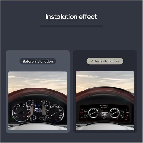 لوحة القيادة الرقمية Prelingcar مقاس 12.3 بوصة متوافقة مع لكزس LX570 2007-2015 سنة لوحة ال سي دي للسيارة عداد السرعة قمرة القيادة الافتراضية in Kuwait
