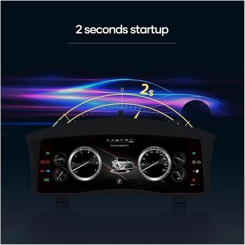 لوحة القيادة الرقمية Prelingcar مقاس 12.3 بوصة متوافقة مع لكزس LX570 2007-2015 سنة لوحة ال سي دي للسيارة عداد السرعة قمرة القيادة الافتراضية in Kuwait