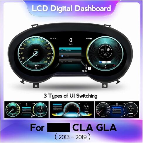 نظام لينكس لوحة قياس الوقود الرقمية LCD للسيارة متوافقة مع Benz A Class CLA GLA 12.3 بوصة شاشة عرض لوحة قيادة السيارة in Kuwait