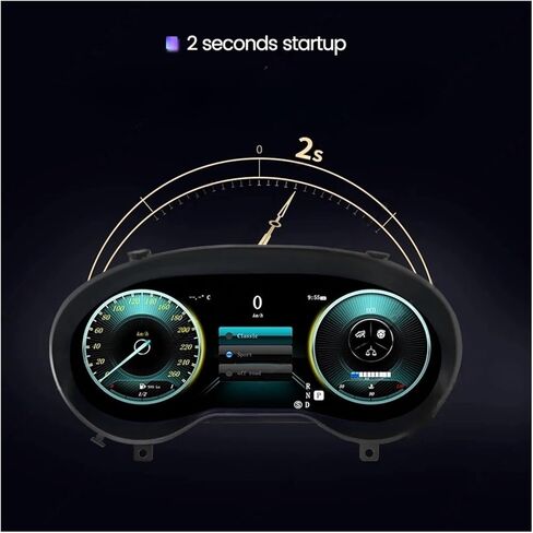 نظام لينكس لوحة قياس الوقود الرقمية LCD للسيارة متوافقة مع Benz A Class CLA GLA 12.3 بوصة شاشة عرض لوحة قيادة السيارة in Kuwait