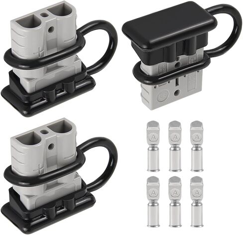 3Pcs 50A Wire Connector Kit 12V-36V Battery Quick Connect Disconnect Harness Heavy Duty Plug for 6-12 Gauge Cables, for Car, Bike, ATV, Winch, Motor, Marine Applications in Saudi Arabia