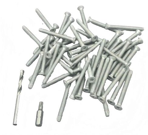 TFX250ACQ Lot of 175 - Plated 1/4" x 2.5" for Torx Self Tapping Trailer Wood Deck Screws W/Bit - Trailer Screws Replacement in Saudi Arabia