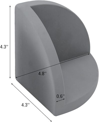MyGift Bookends Decorative with Storage Space, Book Ends Heavy Duty for Shelves, Desk, Modern Gray Concrete Geometric Semi-Circle, Minimalist in Saudi Arabia