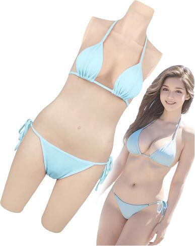 KUMIHO Silicone Bodysuit Realistic Breastplate D Cup Fake Boob for Crossdresser Apparel Male To Female Transgender Drag Queen in Kuwait