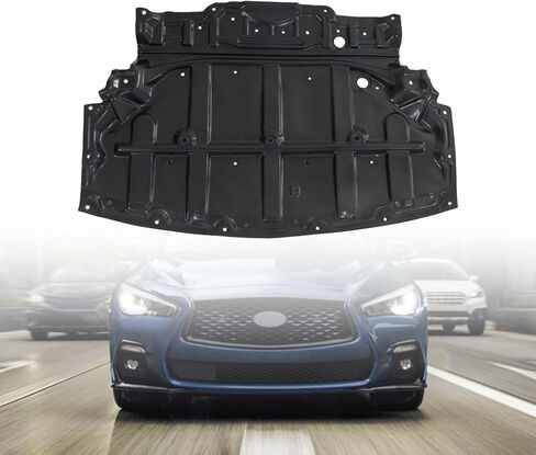 MGWILL Engine Splash Shield متوافق مع 2014-2023 Infiniti Q50 Q60 محرك العجلات الخلفية RWD السفلي تحت الغطاء البديل لـ 758904GA1A، IN1228131 in Saudi Arabia