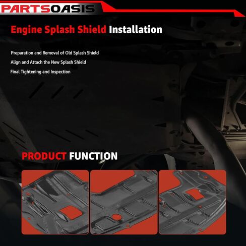New Aftermarket Front Engine Splash Shield Under Cover Compatible with Infiniti QX60 | Nissan Pathfinder 2015-2020 (Exc. Hybrid Models) Replaces OE 758929NB0B | NI1228154 in Saudi Arabia