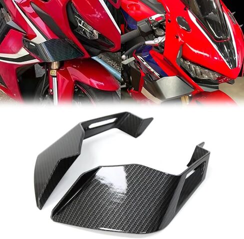 for CBR650R CBR600RR CBR1000RR-R CBR1000RR Accessories Motorcycle Winglet Aerodynamic Wing Kit Fixed Side Wing Spoiler Fairing (Black) in Saudi Arabia