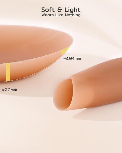 أغطية حلمات غير لاصقة للنساء من Niidor - فطائر سيليكون غير مرئية قابلة لإعادة الاستخدام - مثالية للسباحة والرياضة والاستخدام اليومي - ملصقات سلسة مع حقيبة سفر (cocco,S) in Kuwait