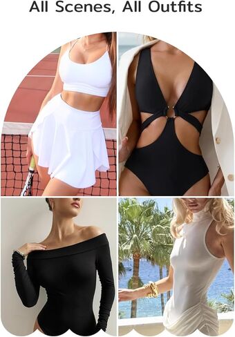 أغطية حلمات غير لاصقة للنساء من Niidor - فطائر سيليكون غير مرئية قابلة لإعادة الاستخدام - مثالية للسباحة والرياضة والاستخدام اليومي - ملصقات سلسة مع حقيبة سفر (cocco,S) in Kuwait