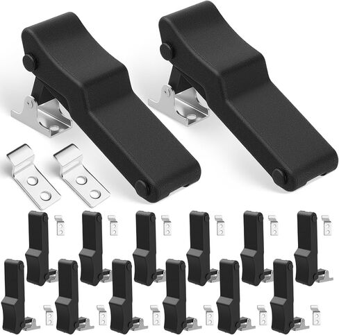 Flexible Rubber Draw Latch, Front Storage Rack Rubber Latch Over Center Thermoplastic Elastomer Boat Latch for Cooler, Boat Compartment Cargo Box with Stainless Steel Keeper and Bracket (4 Pieces) in Saudi Arabia