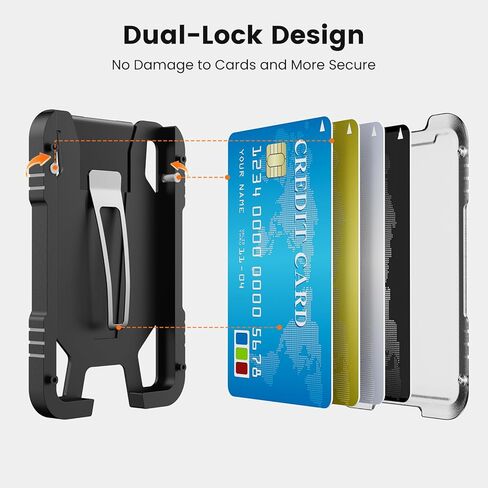 حامل شارة الهوية من Oaridey مع حبل قصير، حبل أمان منفصل مع حامل لبطاقة الهوية، حامل بطاقة الهوية بسعة 5 بطاقات، محفظة من ألياف الكربون، إطلاق سريع، مثالي للعمل والاستخدام اليومي in Kuwait