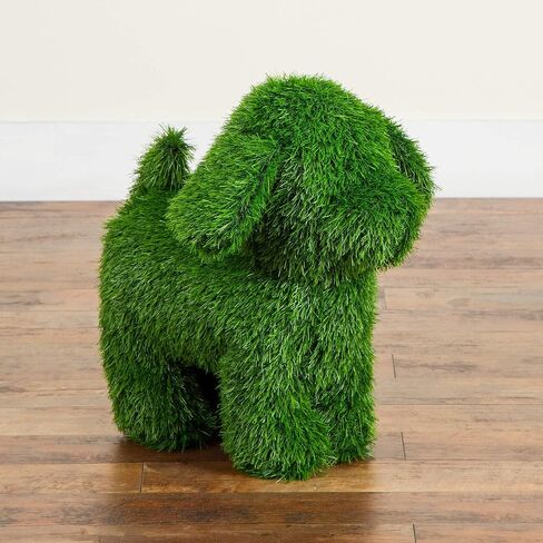 Nearly Natural 18in. UV Resistant Artificial Grass Garden Plush Topiary Puppy Dog - Indoor/Outdoor in Saudi Arabia