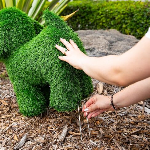Nearly Natural 18in. UV Resistant Artificial Grass Garden Plush Topiary Puppy Dog - Indoor/Outdoor in Saudi Arabia