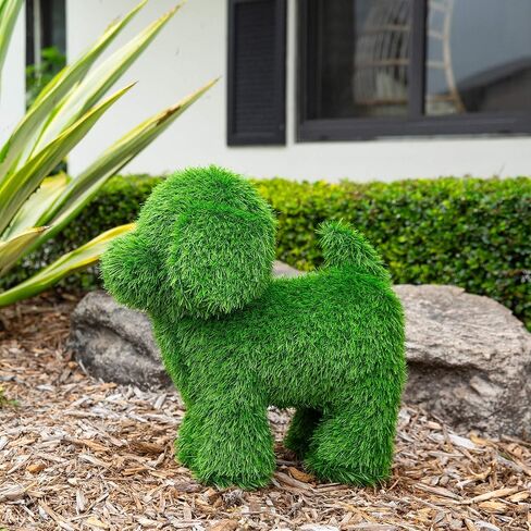 Nearly Natural 18in. UV Resistant Artificial Grass Garden Plush Topiary Puppy Dog - Indoor/Outdoor in Saudi Arabia