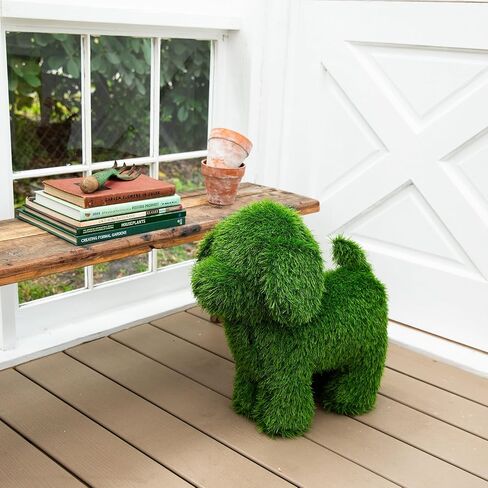 Nearly Natural 18in. UV Resistant Artificial Grass Garden Plush Topiary Puppy Dog - Indoor/Outdoor in Saudi Arabia