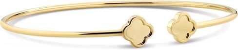 DEVATA 14K Solid Gold – Bangle Bracelet for Women – Heart, Knot, Clover, Infinity, Mariner, Dome, Butterfly in Saudi Arabia