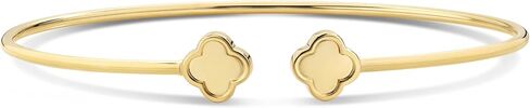 DEVATA 14K Solid Gold – Bangle Bracelet for Women – Heart, Knot, Clover, Infinity, Mariner, Dome, Butterfly in Saudi Arabia