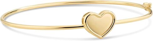 DEVATA 14K Solid Gold – Bangle Bracelet for Women – Heart, Knot, Clover, Infinity, Mariner, Dome, Butterfly in Saudi Arabia