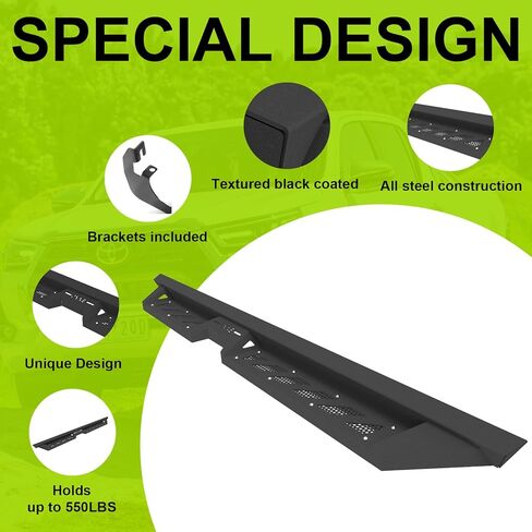 خطوات إسقاط ONINE Thruster متوافقة مع 2018-2025 Jeep Wrangler JL ذات 4 أبواب للجري بخطوات جانبية Nerf Bar Rock Slider، فولاذ أسود شديد التحمل in Saudi Arabia