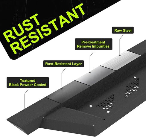 خطوات إسقاط ONINE Thruster متوافقة مع 2018-2025 Jeep Wrangler JL ذات 4 أبواب للجري بخطوات جانبية Nerf Bar Rock Slider، فولاذ أسود شديد التحمل in Saudi Arabia