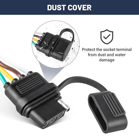 MECMO 4 Pin Trailer Wiring Harness for 2016-2022 Honda Pilot & 2019-2025 Honda Passport, Towing Hitch Wire T-Connector for Trailer Light Connect, Factory Tow Package Required in Saudi Arabia