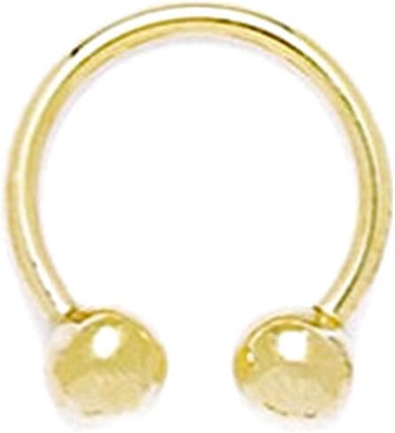 14K الذهب الأصفر 16 مقياس دائري هيئة ثقب المجوهرات الحديد 16x14mm - هيئة ثقب المجوهرات للنساء in Kuwait