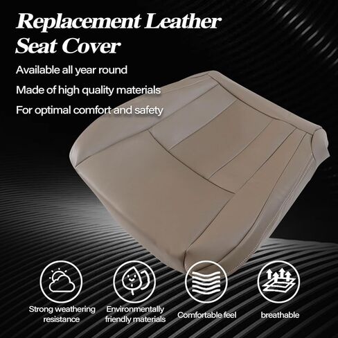 SecosAutoparts Front Oak Tan Leather للسائق والراكب الجانبي السفلي للمقعد والجزء العلوي من الظهر ووسادة إسفنجية جانبية للسائق متوافقة مع Toyota 4Runner Base Limited SR5 1996 1997 1998 2000 2001 2002 in Saudi Arabia