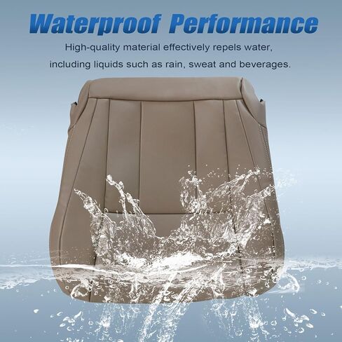 SecosAutoparts Front Oak Tan Leather للسائق والراكب الجانبي السفلي للمقعد والجزء العلوي من الظهر ووسادة إسفنجية جانبية للسائق متوافقة مع Toyota 4Runner Base Limited SR5 1996 1997 1998 2000 2001 2002 in Saudi Arabia