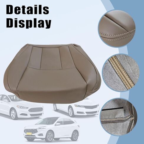 SecosAutoparts Front Oak Tan Leather للسائق والراكب الجانبي السفلي للمقعد والجزء العلوي من الظهر ووسادة إسفنجية جانبية للسائق متوافقة مع Toyota 4Runner Base Limited SR5 1996 1997 1998 2000 2001 2002 in Saudi Arabia