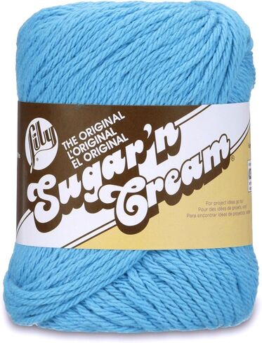 خيوط Lily Sugar 'N Cream الصلبة الأصلية، 2.5 أونصة، مقاس متوسط ​​4، 100% قطن - يوسفي - يُغسل ويُجفف في الغسالة in Saudi Arabia