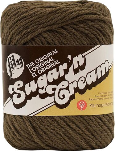 خيوط Lily Sugar 'N Cream الصلبة الأصلية، 2.5 أونصة، مقاس متوسط ​​4، 100% قطن - يوسفي - يُغسل ويُجفف في الغسالة in Saudi Arabia
