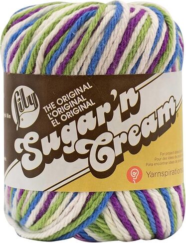 خيوط Lily Sugar 'N Cream الصلبة الأصلية، 2.5 أونصة، مقاس متوسط ​​4، 100% قطن - يوسفي - يُغسل ويُجفف في الغسالة in Saudi Arabia