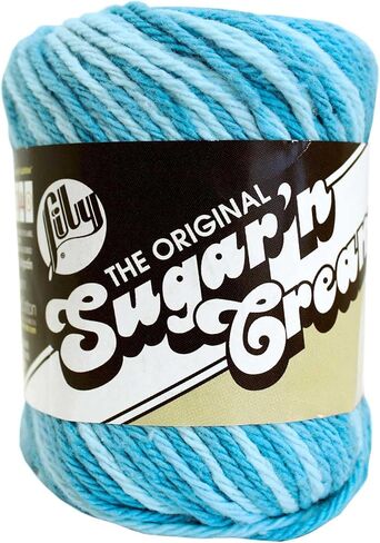 خيوط Lily Sugar 'N Cream الصلبة الأصلية، 2.5 أونصة، مقاس متوسط ​​4، 100% قطن - يوسفي - يُغسل ويُجفف في الغسالة in Saudi Arabia