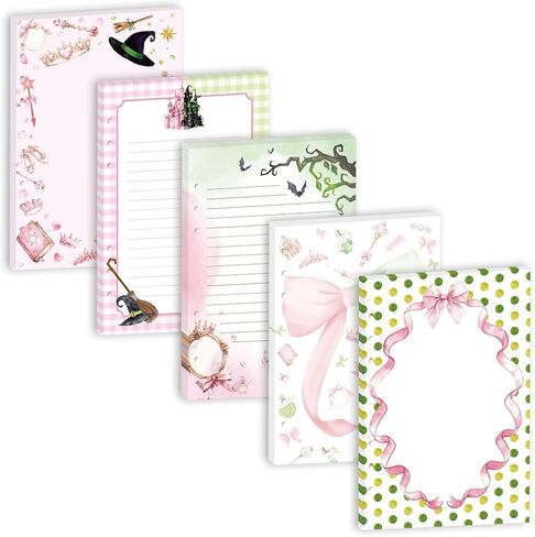 100 Sheets Witch A5 Refill Paper for Planner Insert Binder, Pink and Green 6 Hole Notebook Refill Papers 120GSM Lined & Blank Loose Leaf Paper for A5 6-Ring Binder Travel Journal Budget in Saudi Arabia