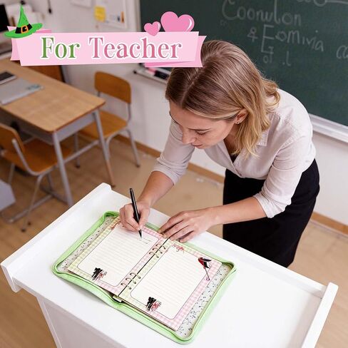 100 Sheets Witch A5 Refill Paper for Planner Insert Binder, Pink and Green 6 Hole Notebook Refill Papers 120GSM Lined & Blank Loose Leaf Paper for A5 6-Ring Binder Travel Journal Budget in Saudi Arabia