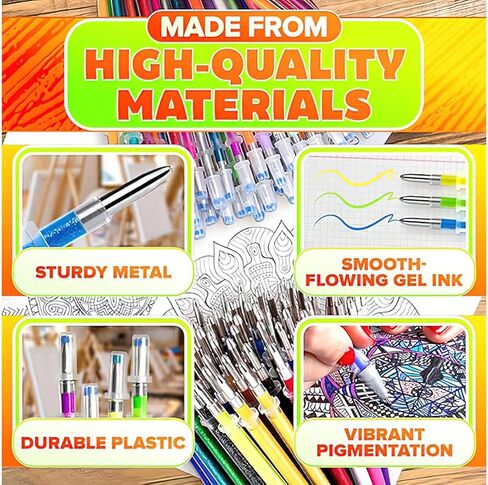 120 large capacity color gel pen cores, metal pen head smooth writing, suitable for a variety of neutral pen models in Saudi Arabia